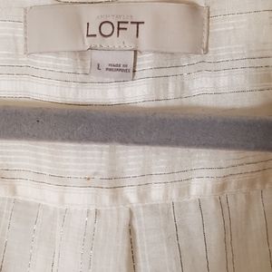 Loft beige cream blouse